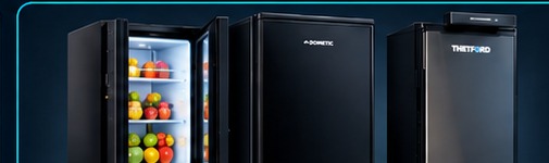 Upright caravan fridges